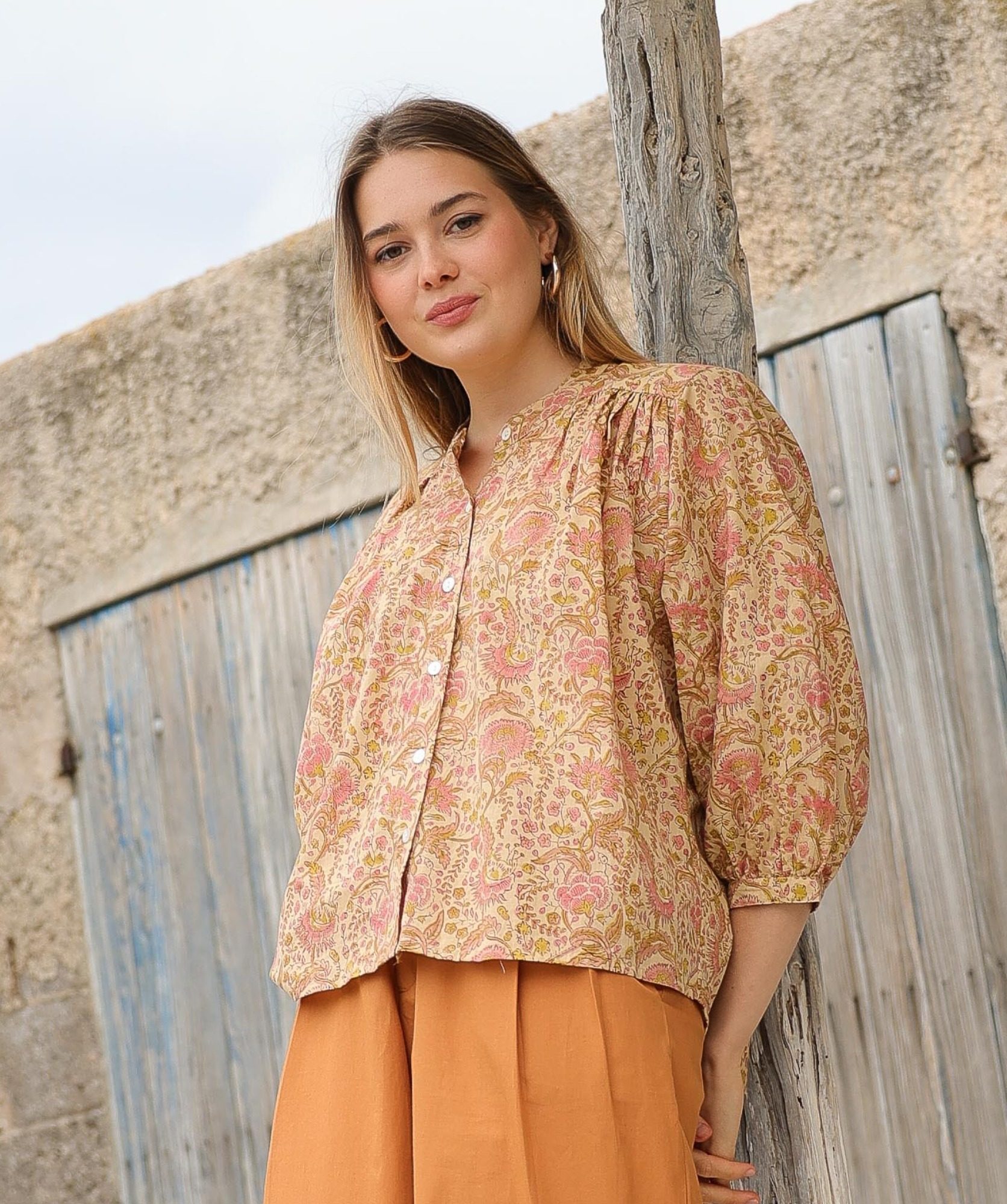 Chemise Brasilia – Imprimé Block-print Agra
