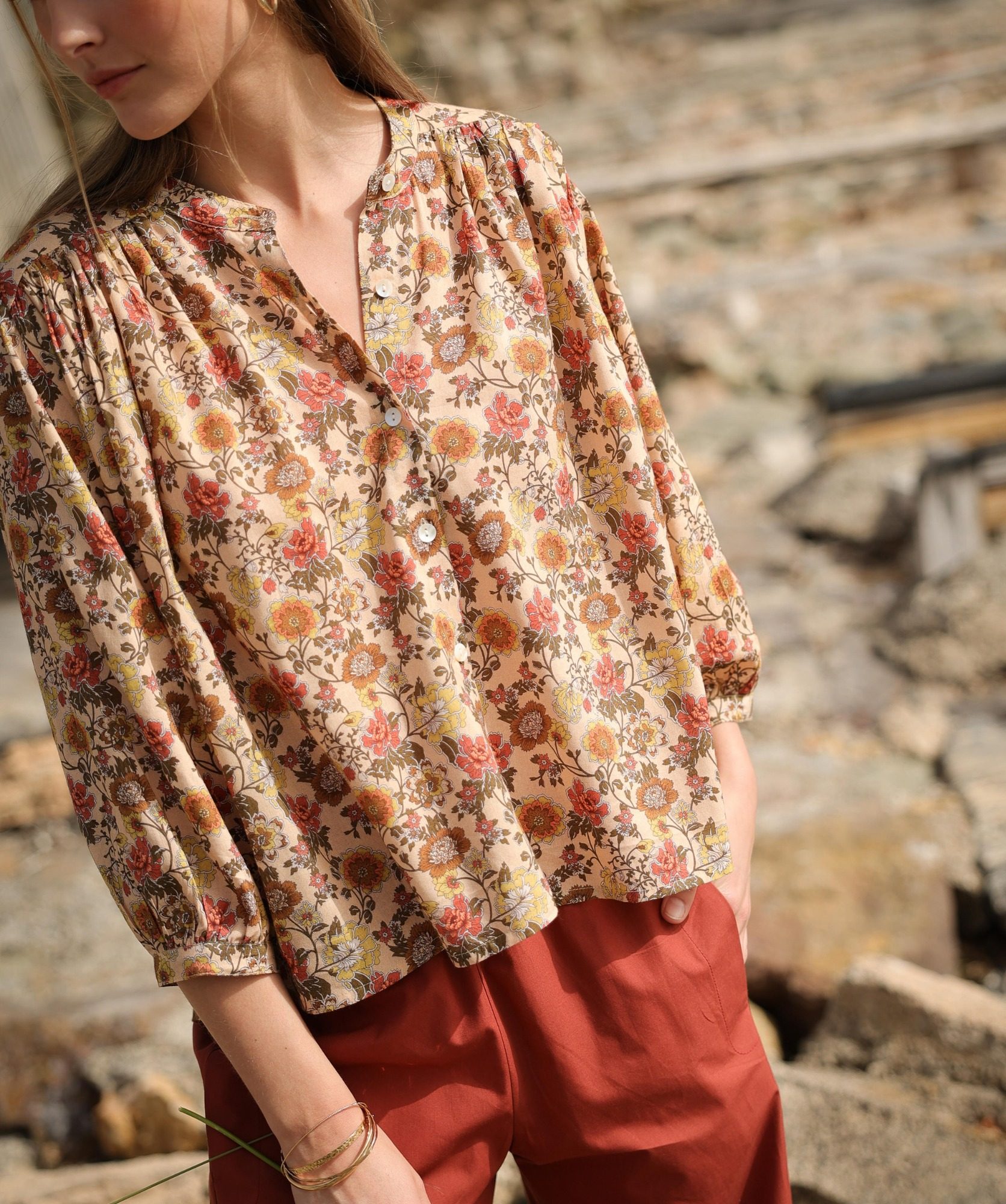 Chemise Brasilia – Imprimé Antoinette Terracotta