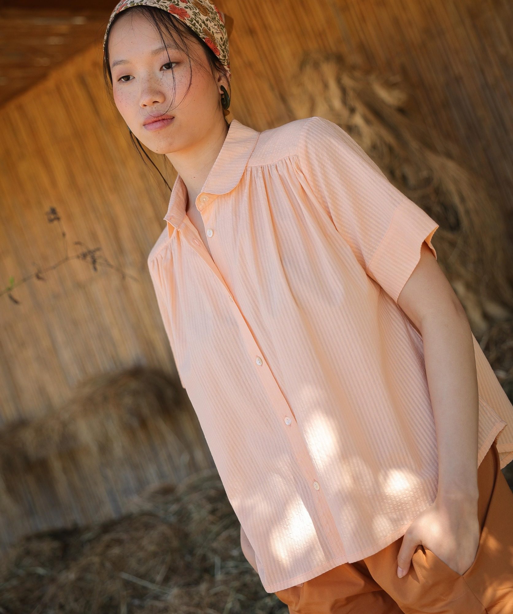 Chemise Willow – Pêche