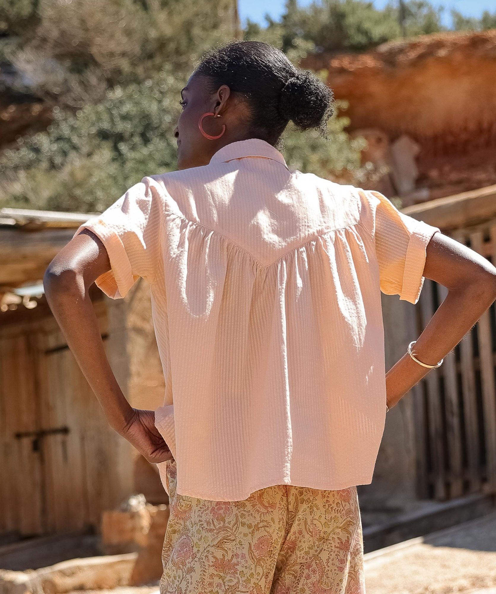 Chemise Willow – Pêche
