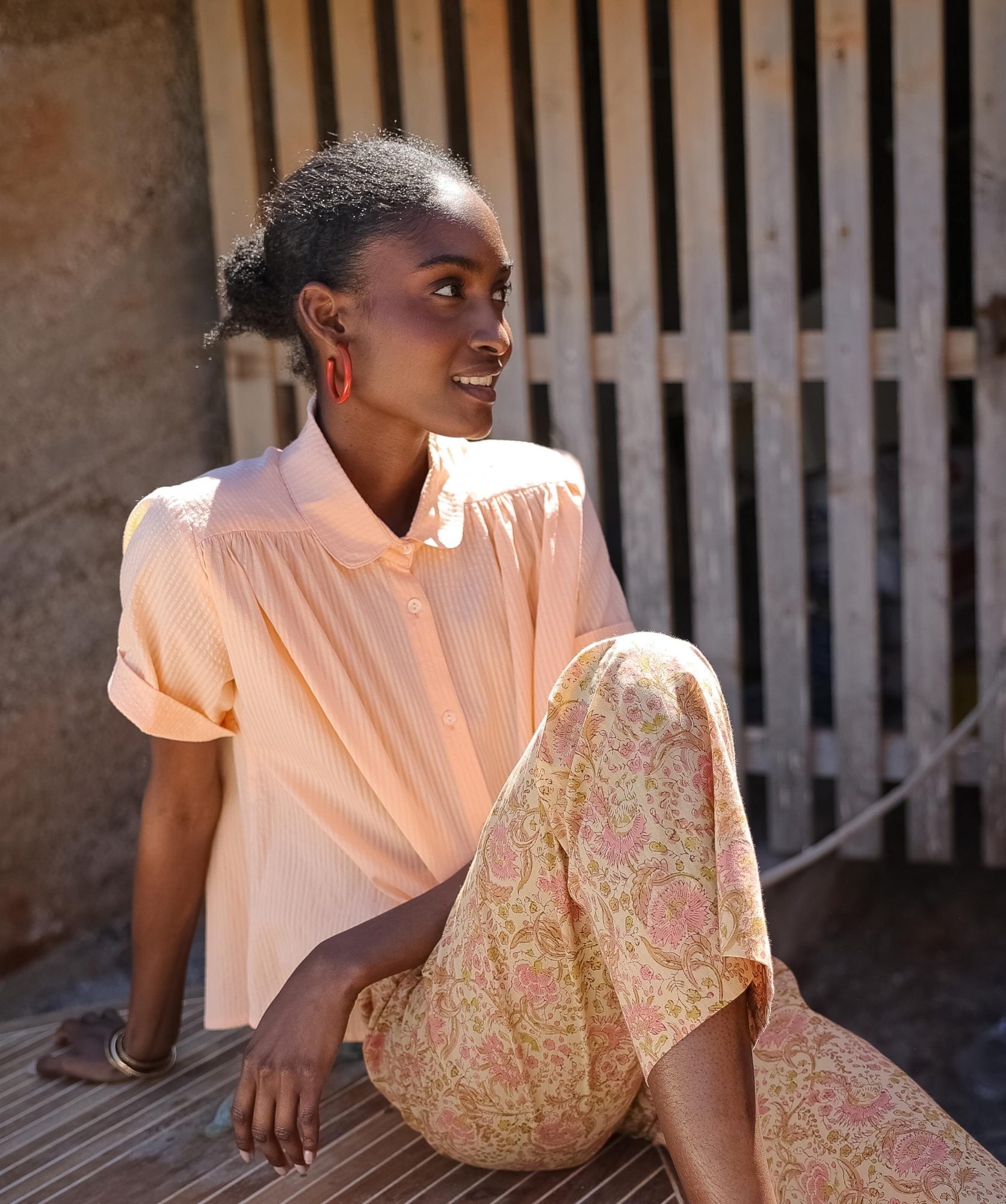 Chemise Willow – Pêche