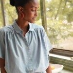 Chemise Willow – Rayure Sido Lavande
