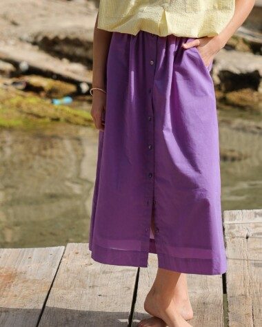 Jupe Ally – Voile de coton purple