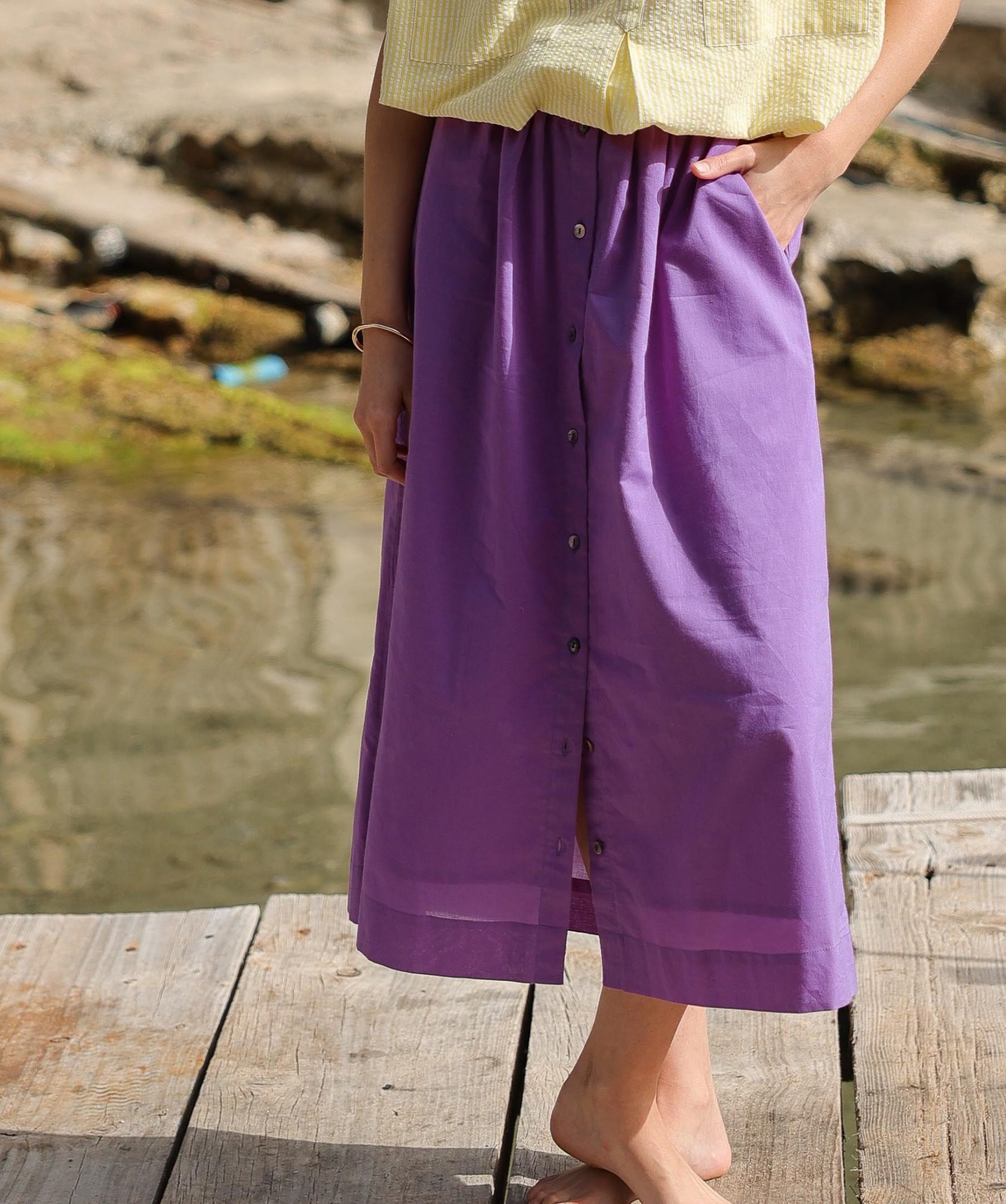 Jupe Ally – Voile de coton purple