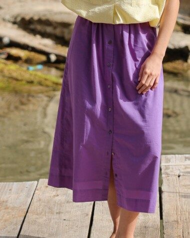 Jupe Ally – Voile de coton purple
