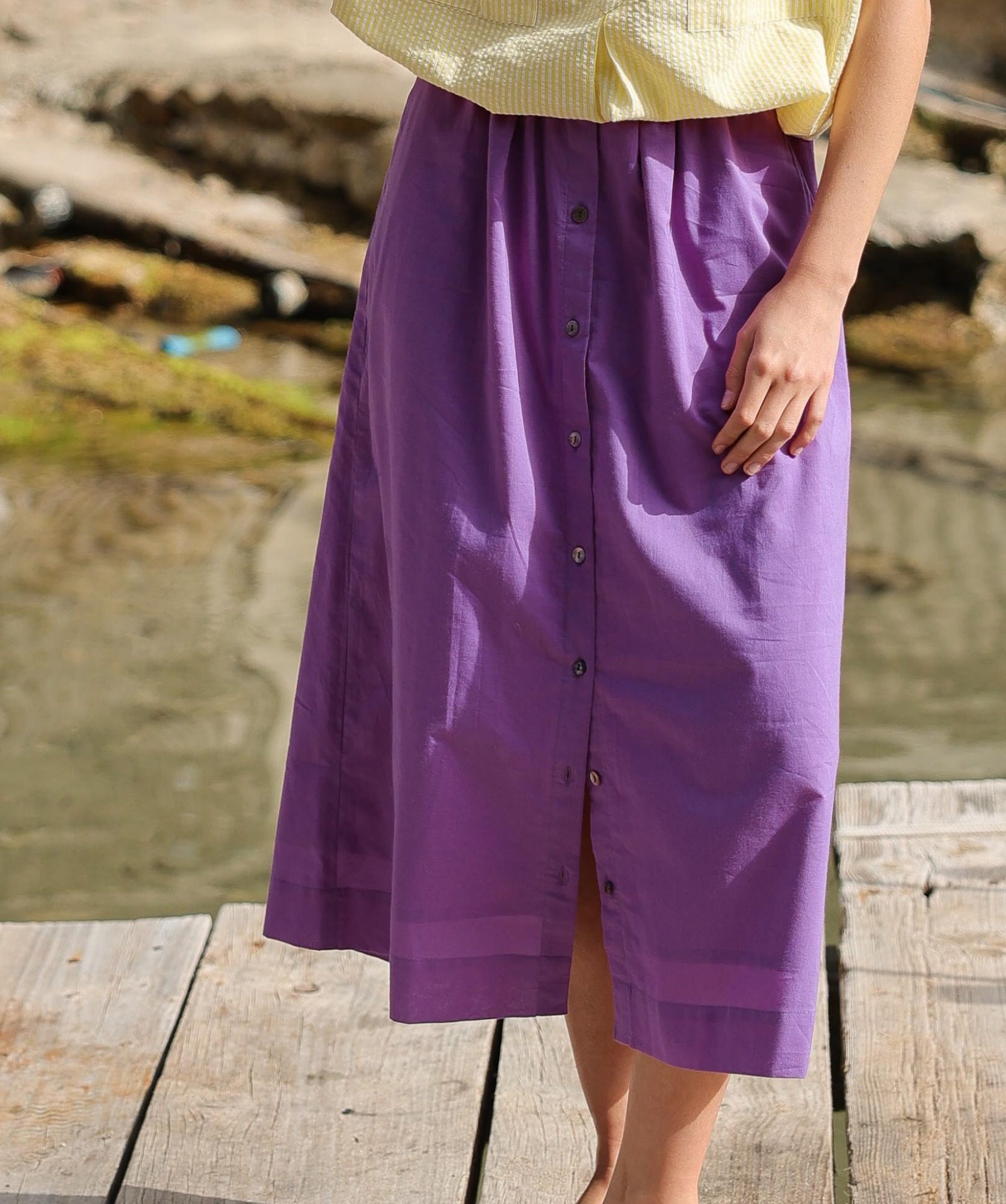 Jupe Ally – Voile de coton purple