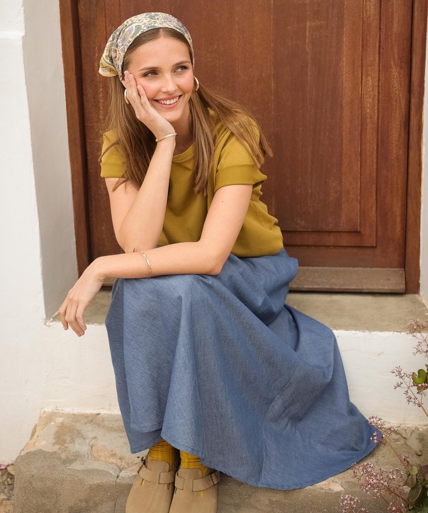 Jupe Molly – Chambray bleu
