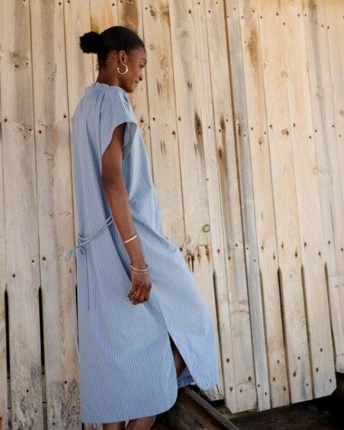 Robe Ella – Rayure Sido Lavande