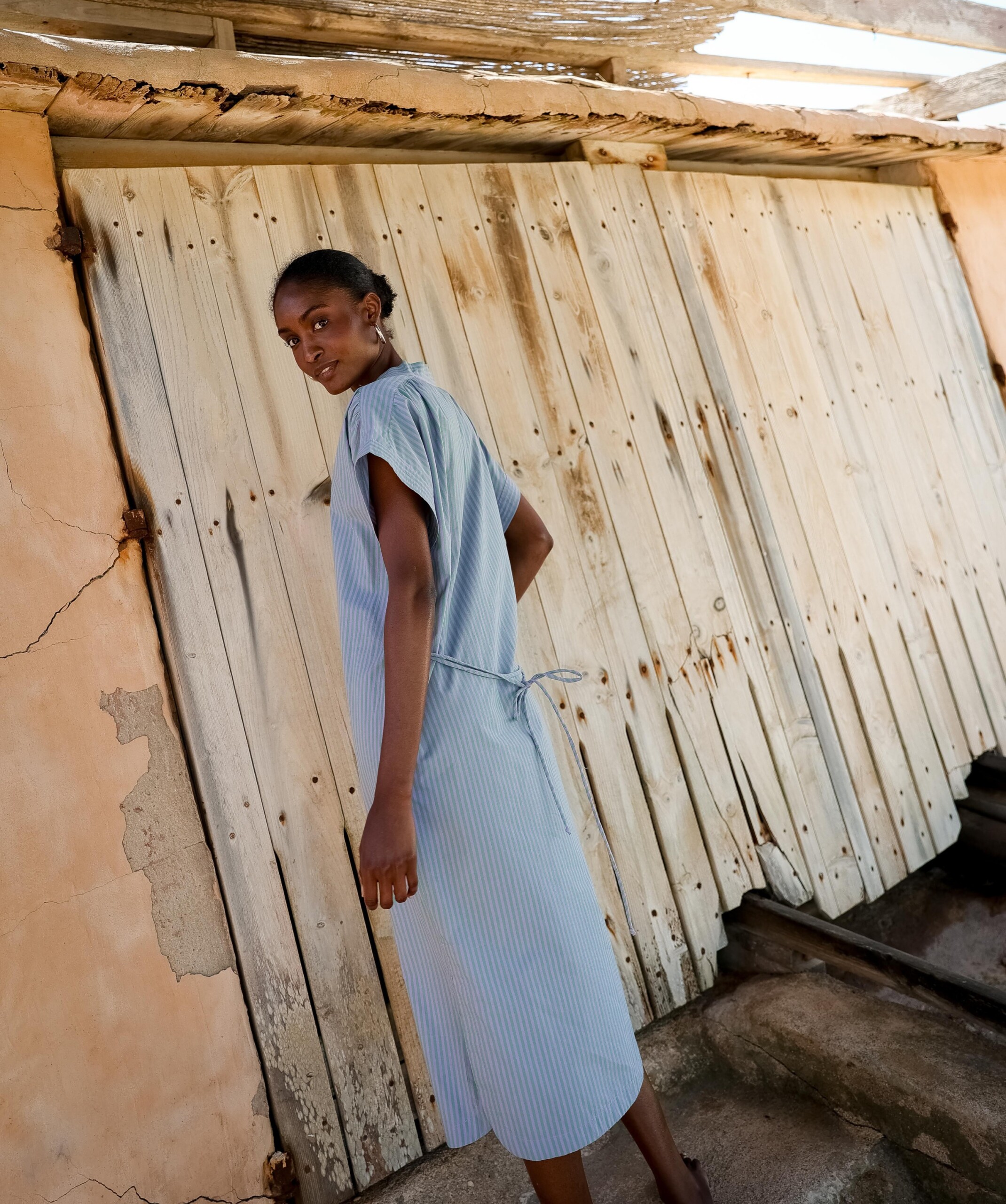 Robe Ella – Rayure Sido Lavande