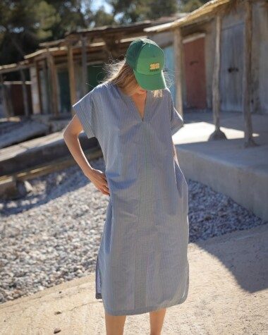 Robe Ella – Rayure Sido Lavande