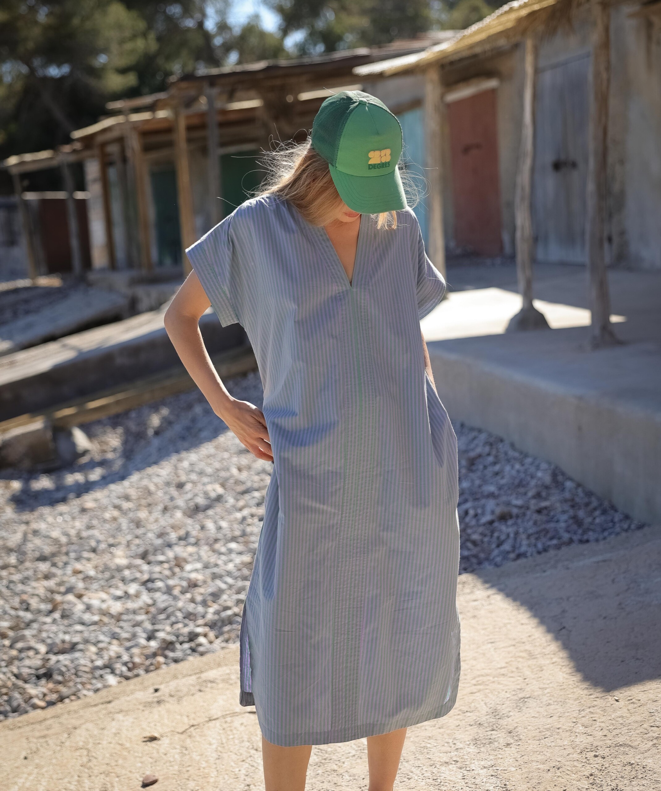 Robe Ella – Rayure Sido Lavande