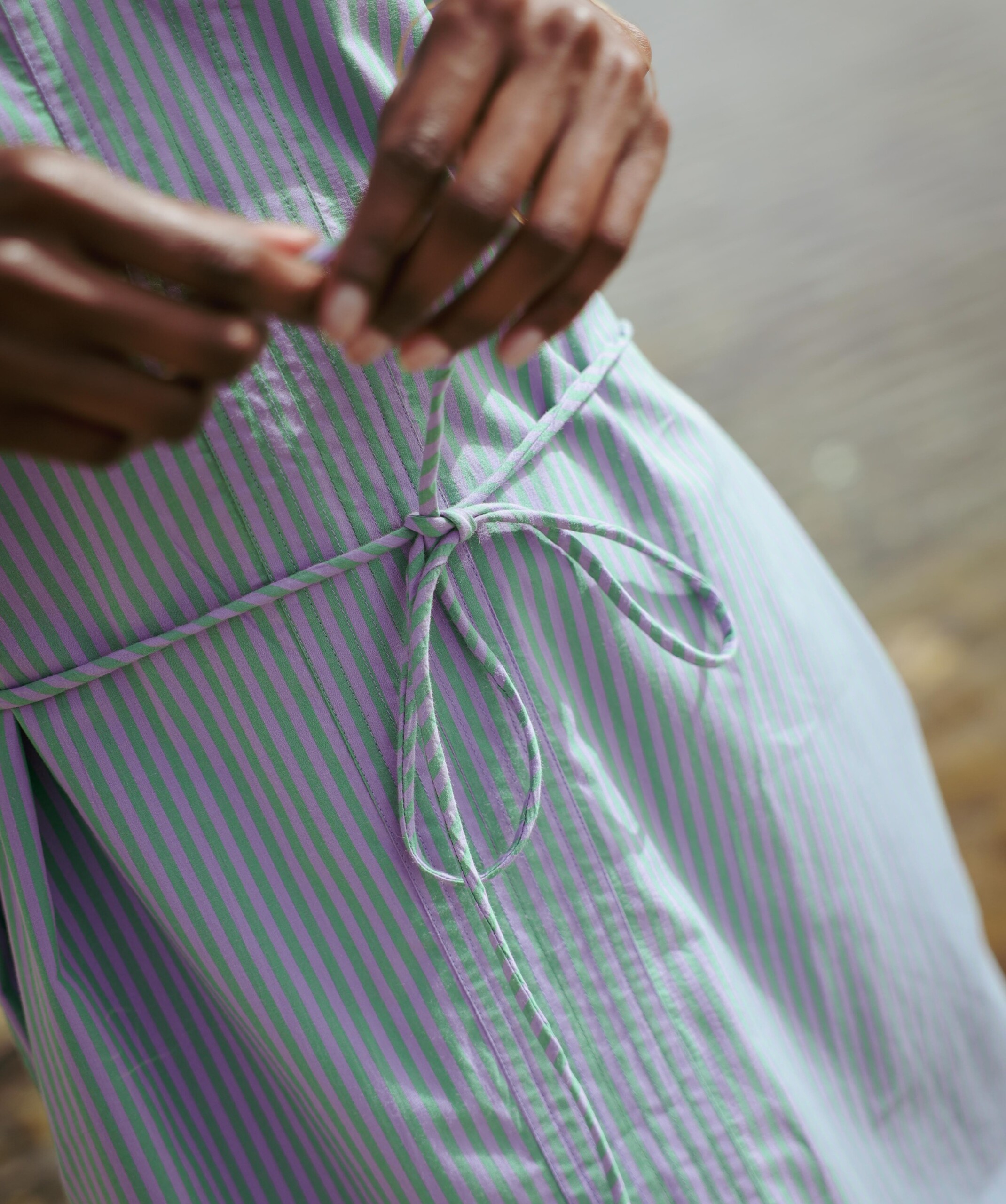 Robe Ella – Rayure Sido Lavande