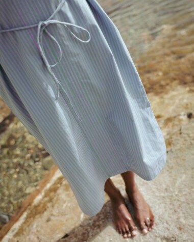 Robe Ella – Rayure Sido Lavande