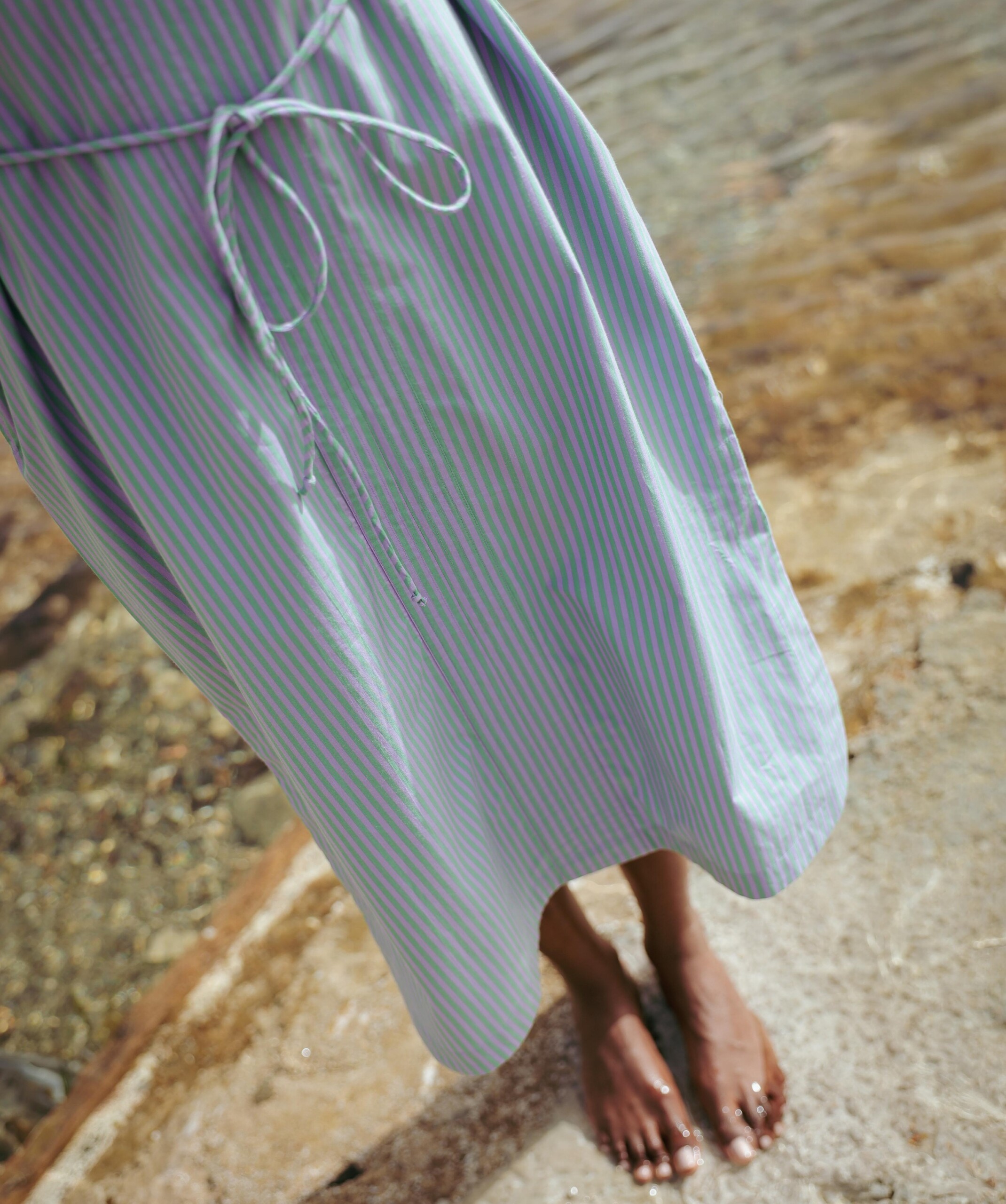 Robe Ella – Rayure Sido Lavande