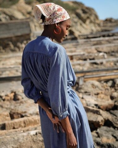 Robe Toscane – Chambray Bleu