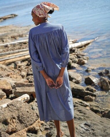 Robe Toscane – Chambray Bleu