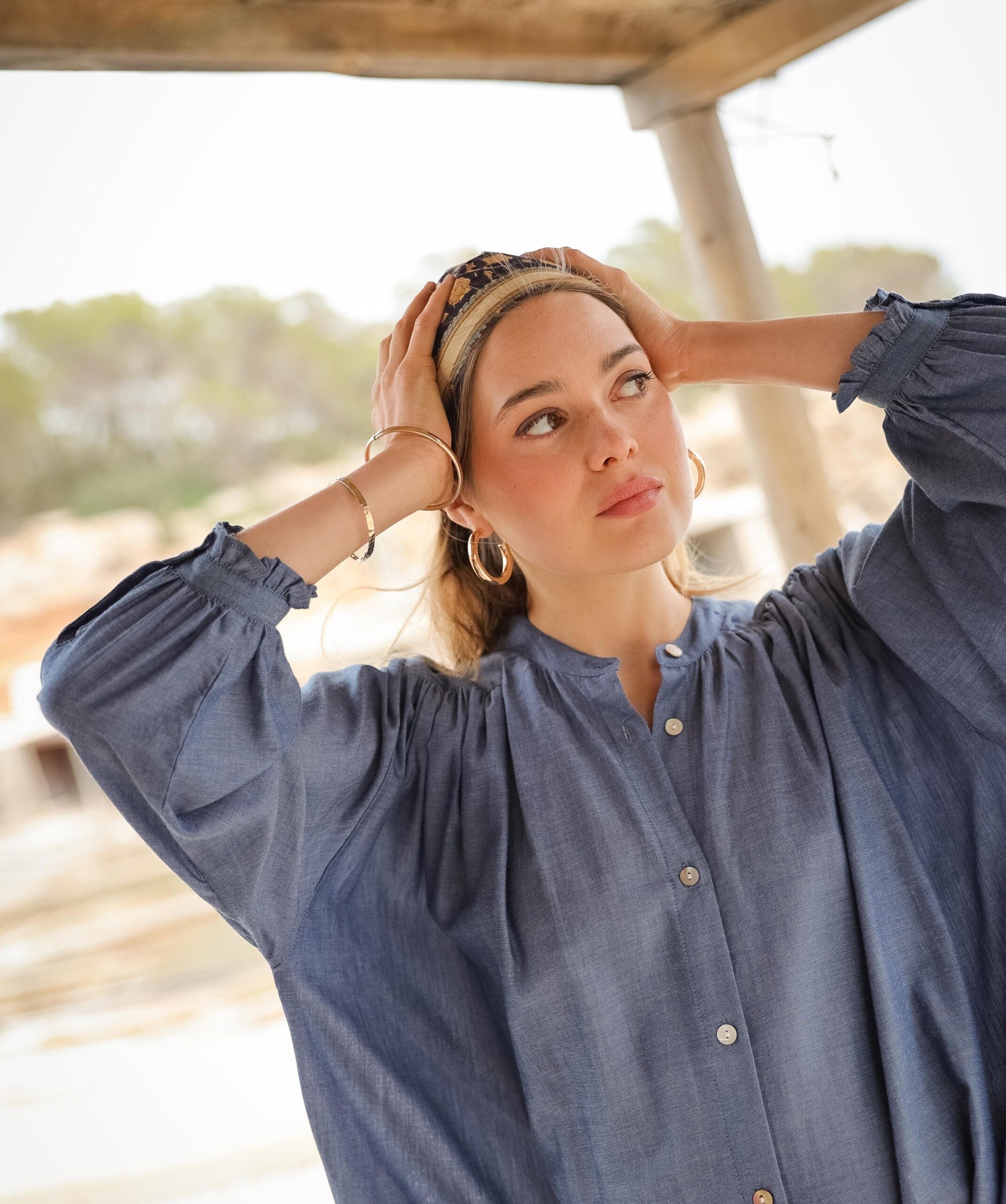 Robe Toscane – Chambray Bleu