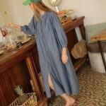 Robe Toscane – Chambray Bleu