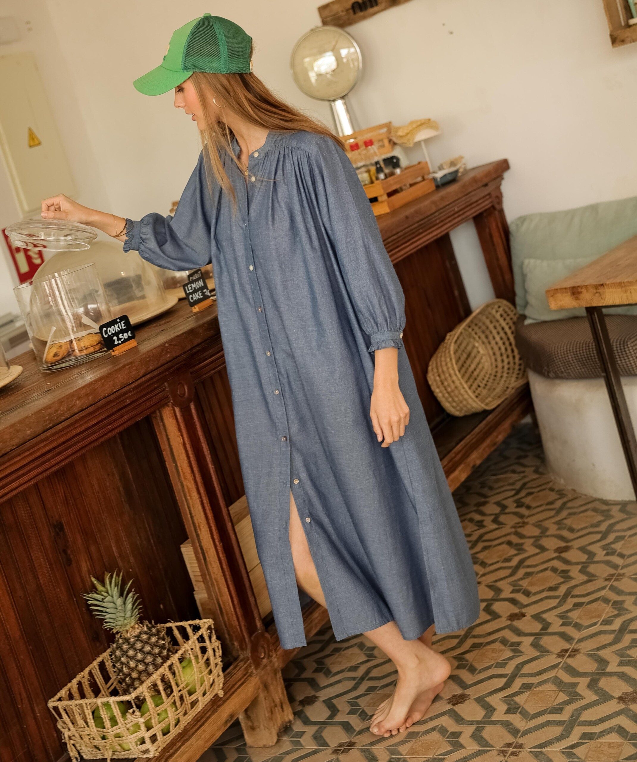 Robe Toscane – Chambray Bleu