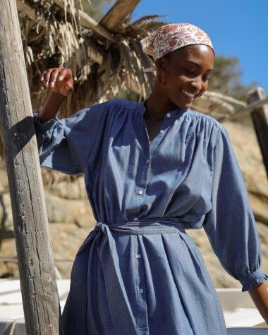 Robe Toscane – Chambray Bleu