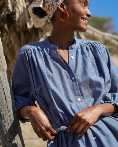 Robe Toscane – Chambray Bleu