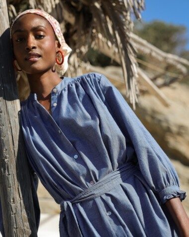 Robe Toscane – Chambray Bleu