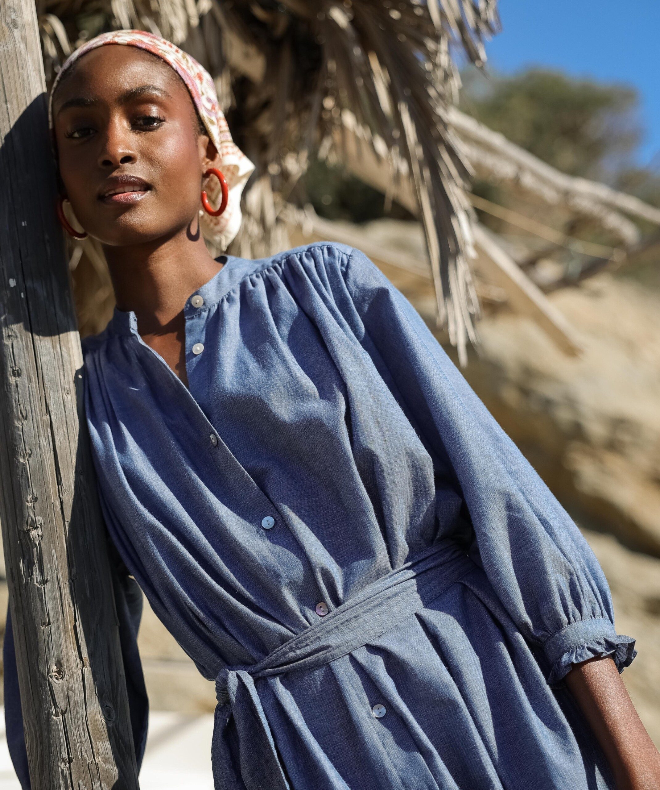 Robe Toscane – Chambray Bleu