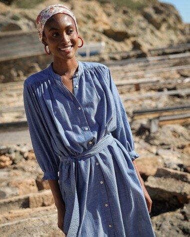 Robe Toscane – Chambray Bleu