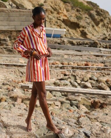 Short Castel – Rayure Multicolore
