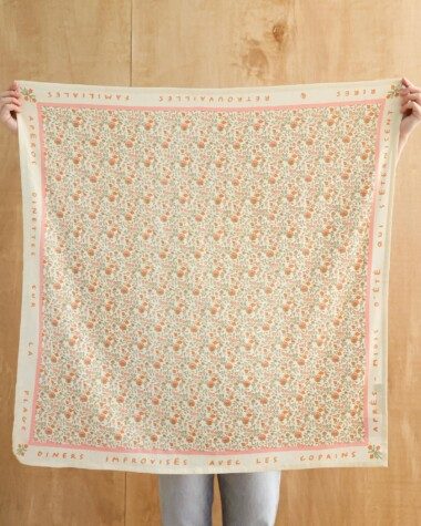 Foulard grand format – Rosa Sorbet d’Été