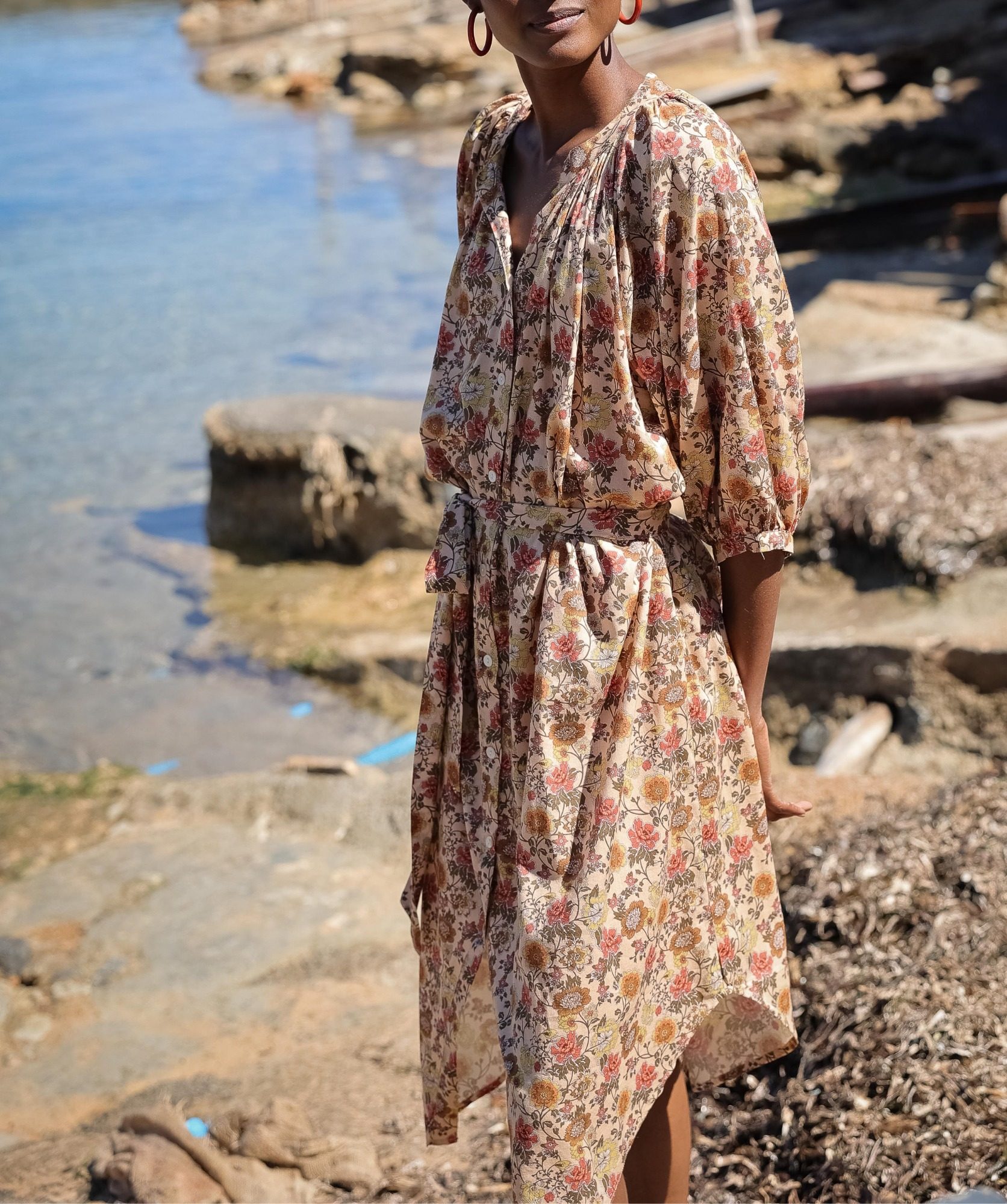 Robe Salvador – Imprimé Antoinette Terracotta