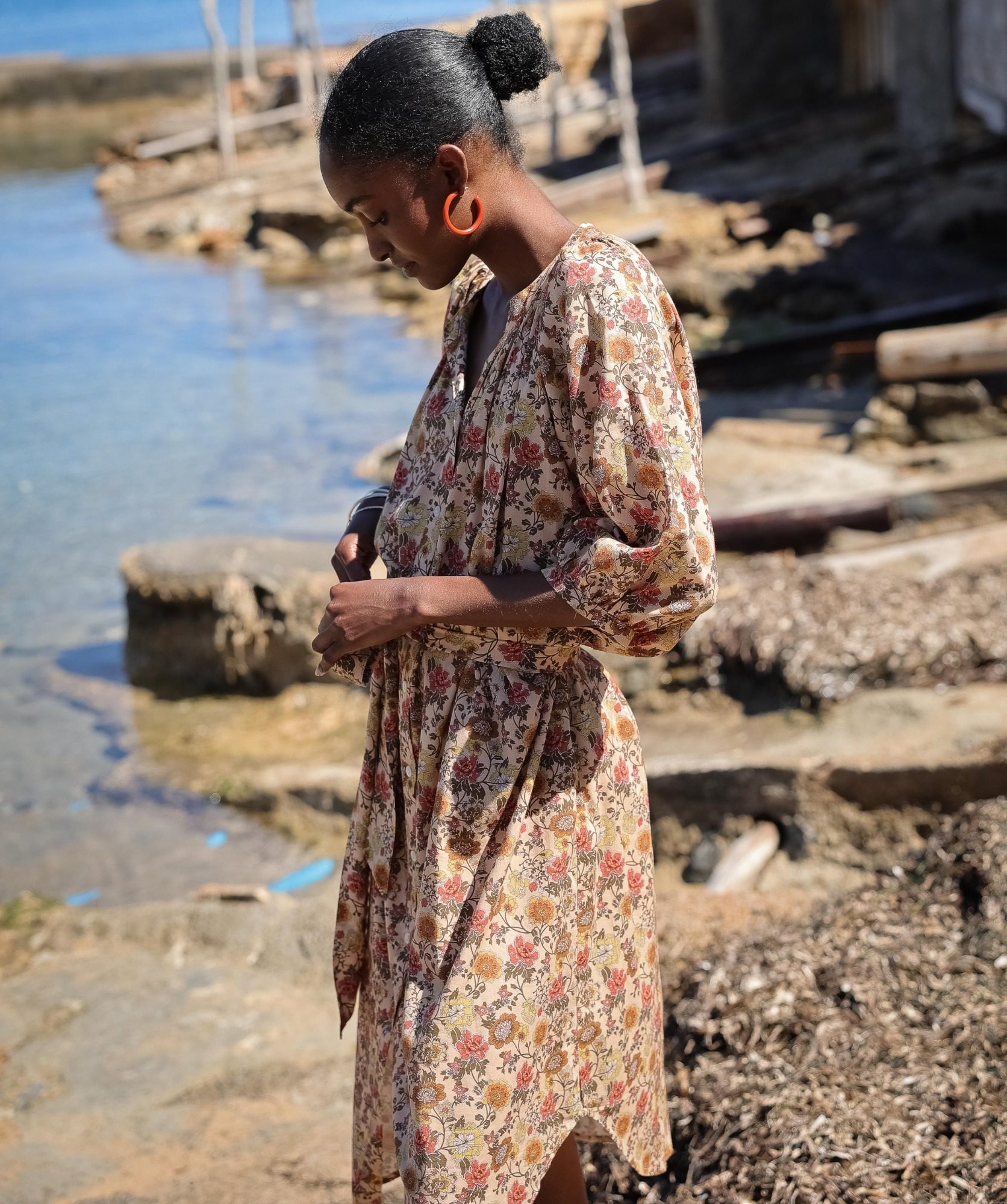 Robe Salvador – Imprimé Antoinette Terracotta