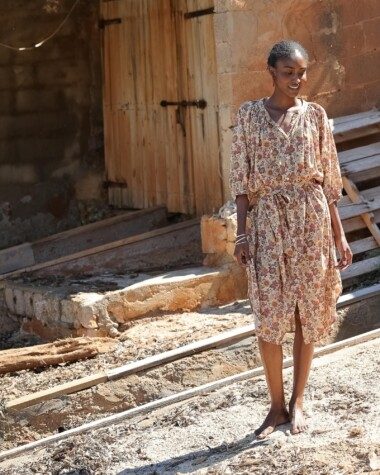 Robe Salvador – Imprimé Antoinette Terracotta