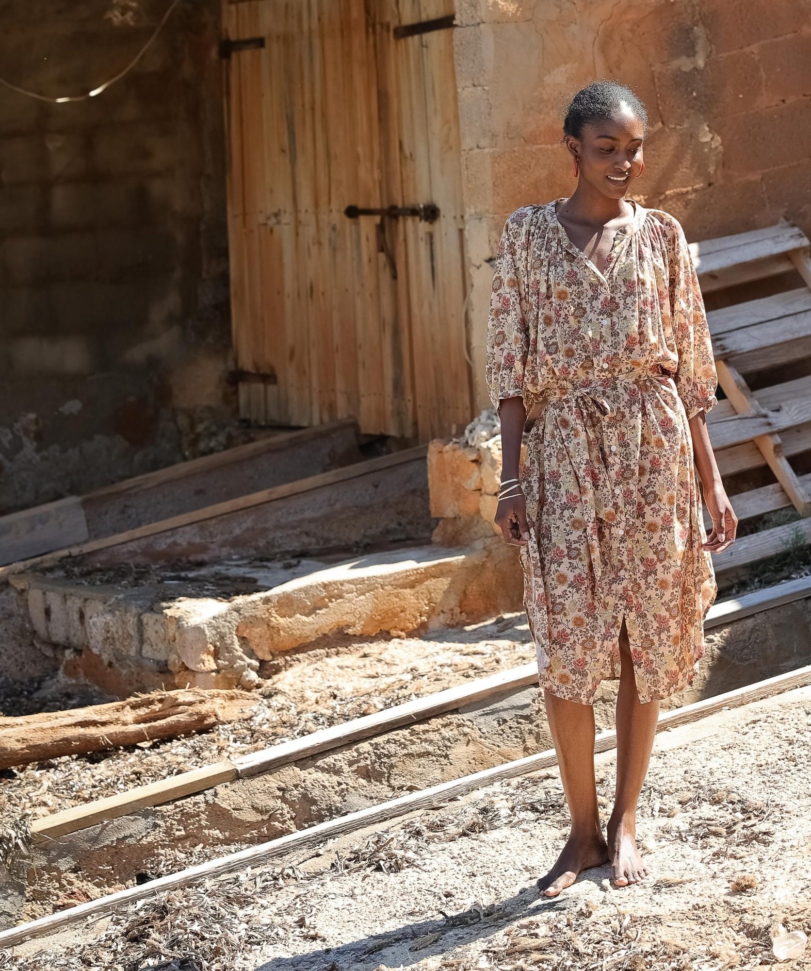 Robe Salvador – Imprimé Antoinette Terracotta