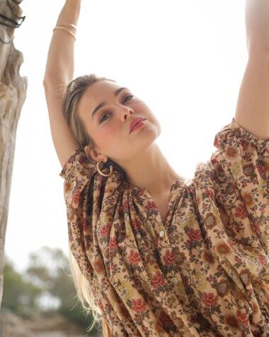 Robe Salvador – Imprimé Antoinette Terracotta