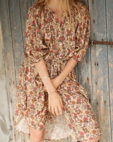 Robe Salvador – Imprimé Antoinette Terracotta