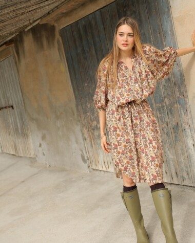 Robe Salvador – Imprimé Antoinette Terracotta