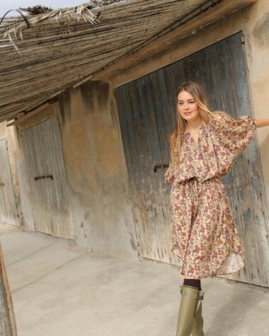 Robe Salvador – Imprimé Antoinette Terracotta