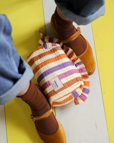 Trousse de toilette Bonnie petit format – Rayure Multicolore