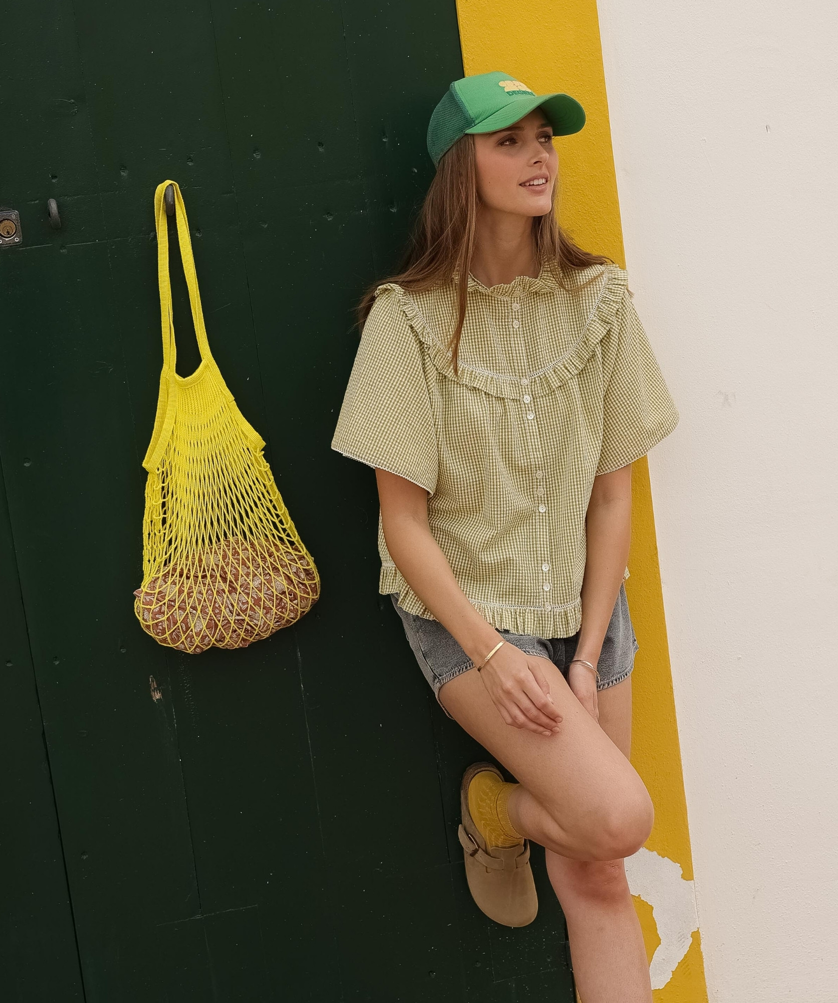 Chemise Bayan – Carreaux seersucker citrus