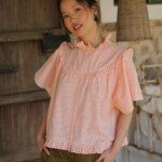 Chemise Bayan – Carreaux seersucker corail