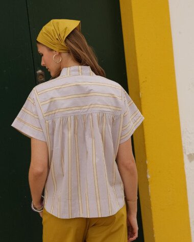Blouse Durham – Rayure Ostuni Lilas