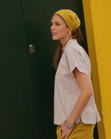 Blouse Durham – Rayure Ostuni Lilas