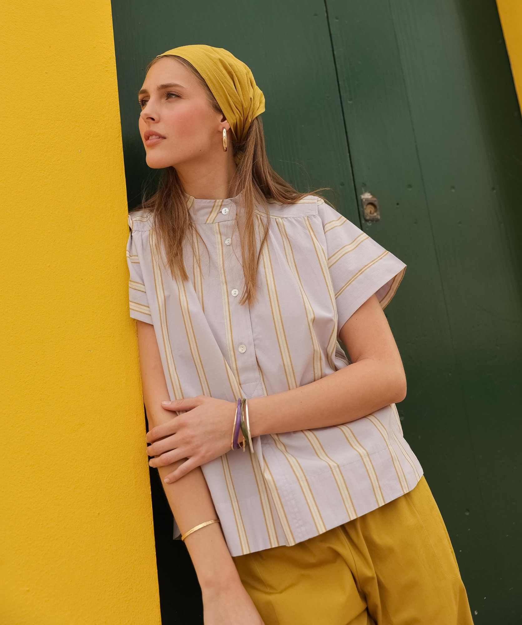 Blouse Durham – Rayure Ostuni Lilas
