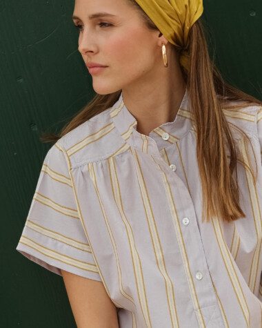 Blouse Durham – Rayure Ostuni Lilas