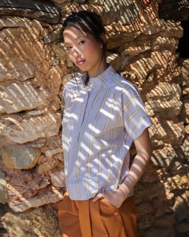 Blouse Durham – Rayure Ostuni Lilas