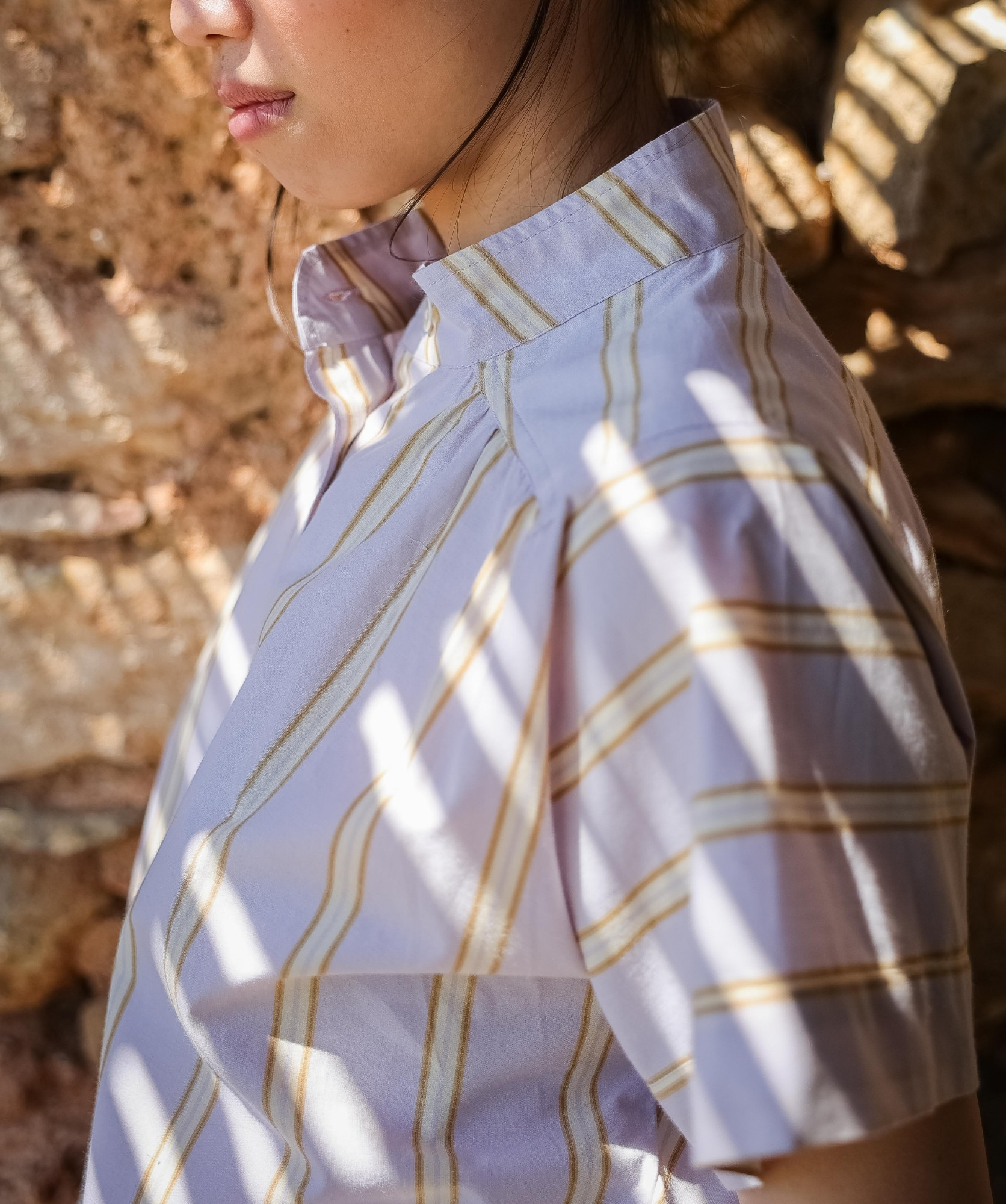 Blouse Durham – Rayure Ostuni Lilas