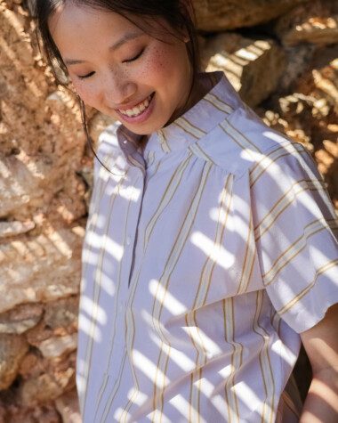 Blouse Durham – Rayure Ostuni Lilas