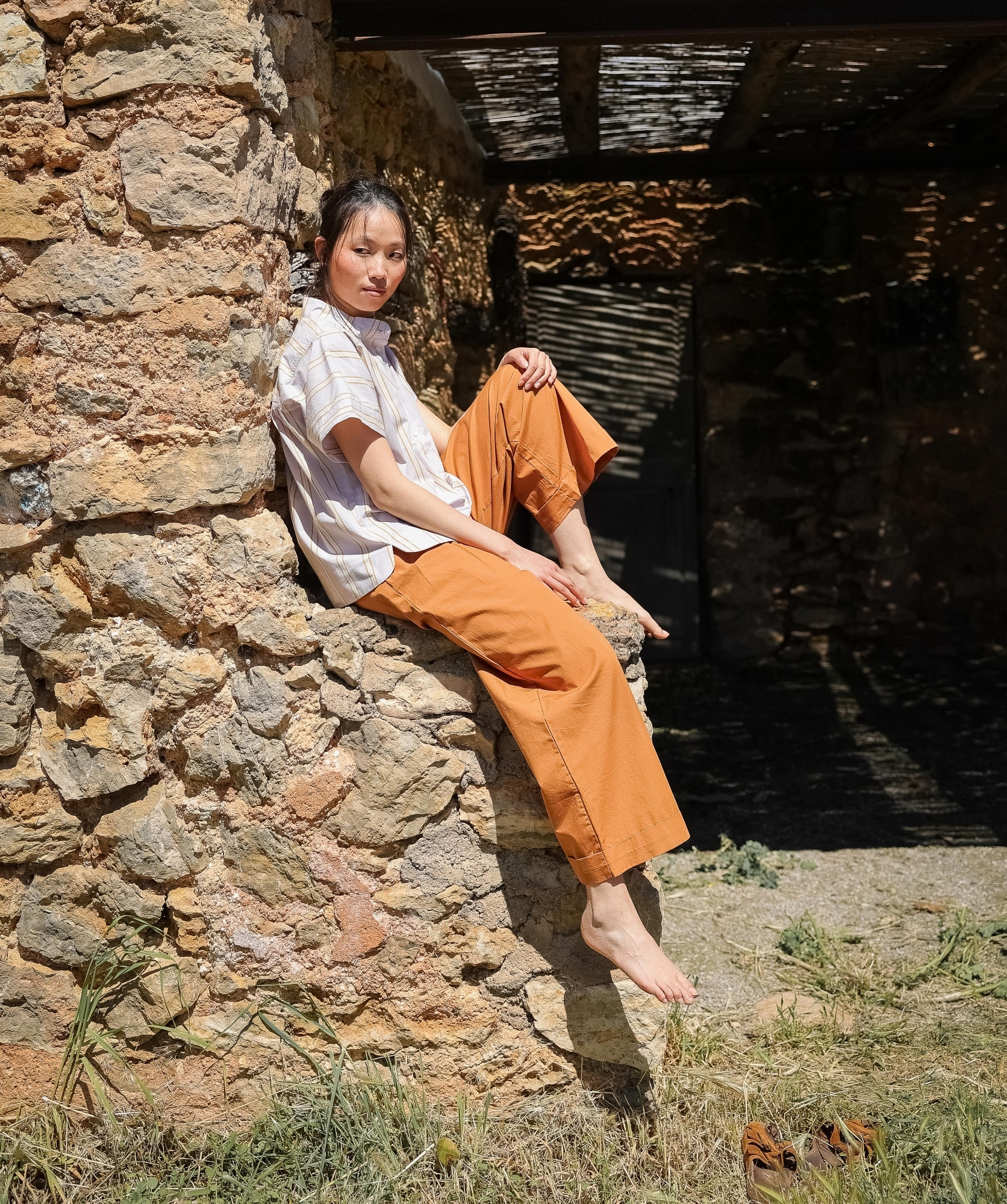Blouse Durham – Rayure Ostuni Lilas