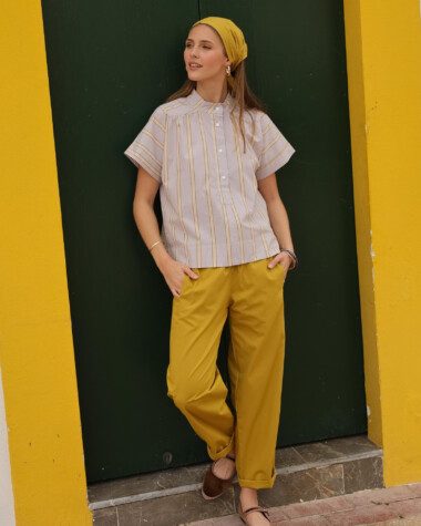 Blouse Durham – Rayure Ostuni Lilas